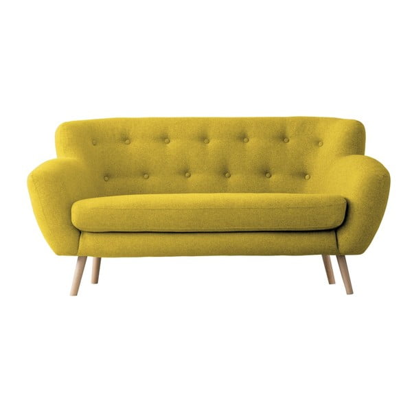 Dzeltens divvietīgs dīvāns Kooko Home Pop