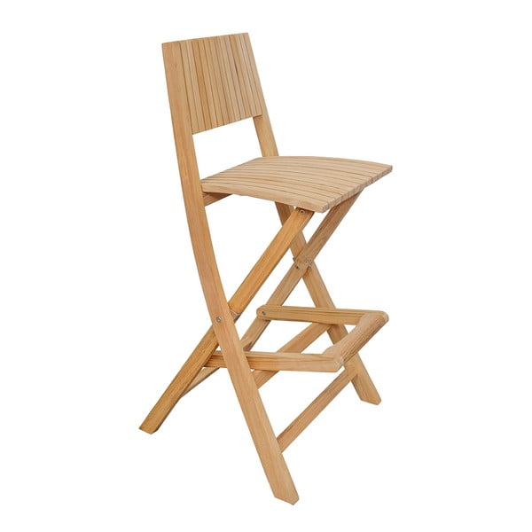 Dabīga toņa masīvkoka dārza bāra krēsli (2 gab.) Navy – Ezeis