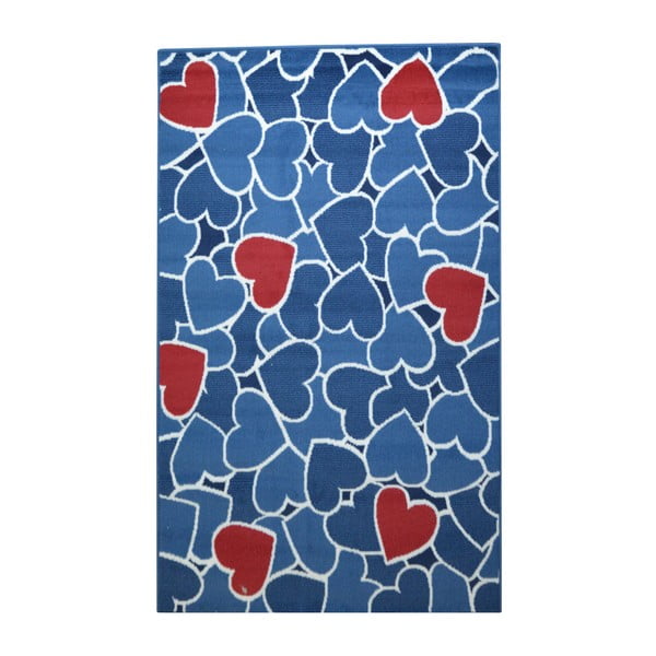 Zils un sarkans paklājs Webtappeti Love, 120 x 170 cm