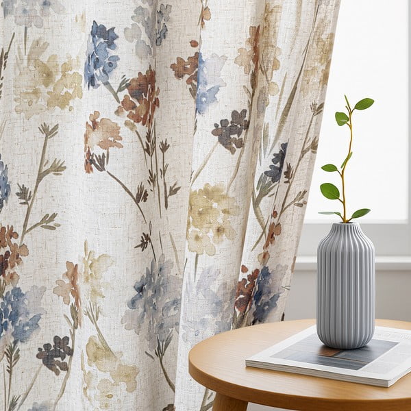 Krēmkrāsas aizkars 135x250 cm Flosi – Restilo-image-1