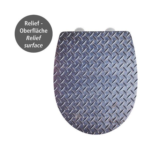 Pelēks un balts tualetes poda sēdeklis Wenko-image-2