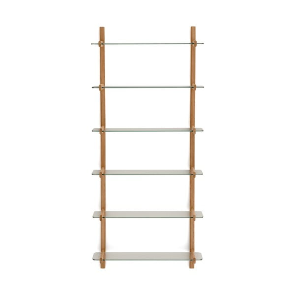 Dabīga toņa stikla modulārā plauktu sistēma 90x202x30,5 cm Sitra – Kave Home