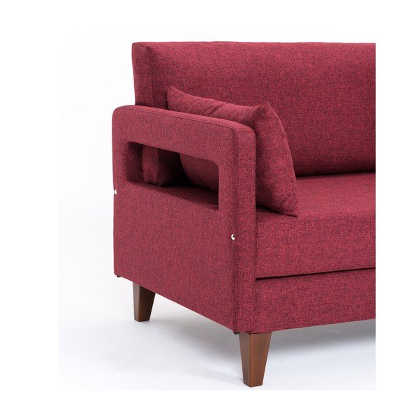 Bordo sarkans izvelkamais dīvāns Balcab Home Hannah-image-3
