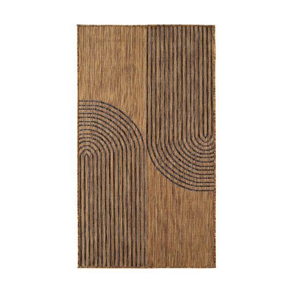 Melns/brūns iekštelpu un āra paklājs 80x150 cm Mira 1453 – Ayyildiz Carpets