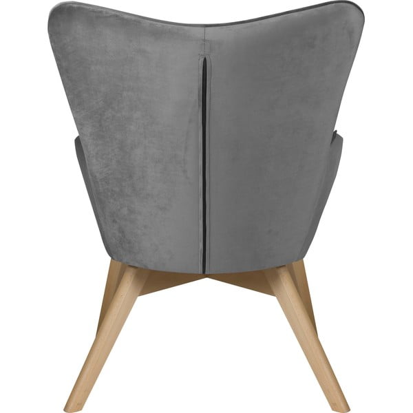 Pelēks samta atpūtas krēsls Niko – Ropez-image-4