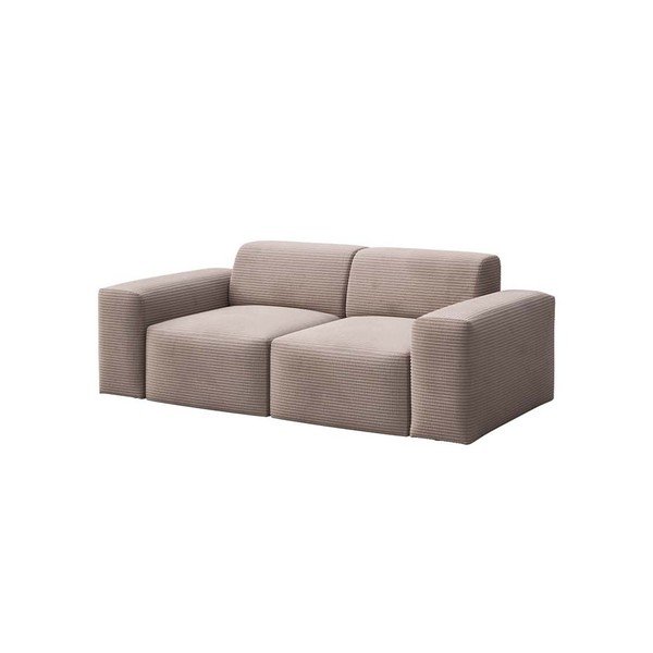 Bēšs velveta dīvāns 205 cm Fluvio – MESONICA-image-2