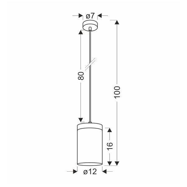 Melna/dabīga toņa piekaramā lampa ar stikla abažūru ø 12 cm Wels – Candellux Lighting-image-1