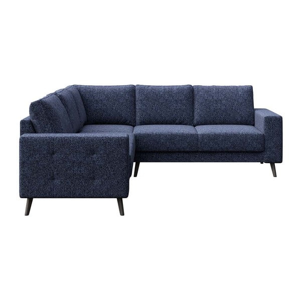 Tumši zils stūra dīvāns (ar maināmu stūri) Fynn – Ghado