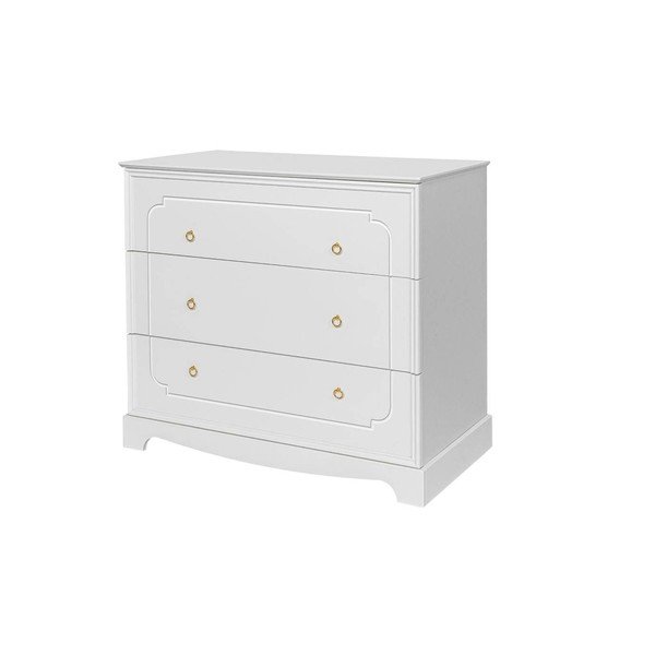 Balta zema bērnu kumode 102x89 cm Royal – BELLAMY-image-2