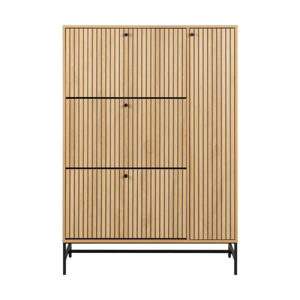 Dabīga toņa atverams apavu plaukts ar ozolkoka imitāciju 99x140x35 cm Albany  – Actona-image-4