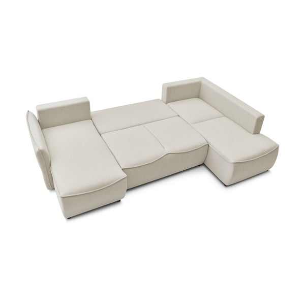 Krēmkrāsas salokāms stūra dīvāns (ar labo stūri) Leon – Bobochic Paris-image-3