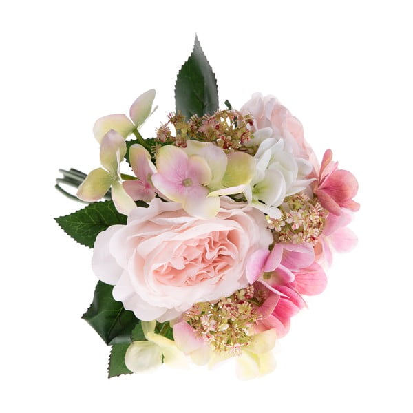 Mākslīgais dekoratīvais pušķis no hortenzijām un rozēm Dakls Pulio