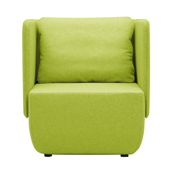 Laima zaļš atpūtas krēsls ar zemu atzveltni Softline Opera Low