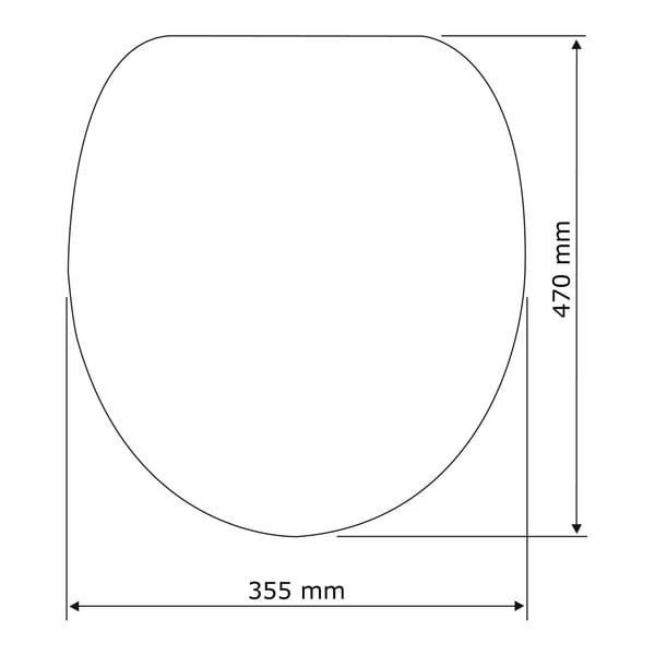Balts tualetes poda sēdeklis ar vieglu aizvēršanu Wenko Calla, 47 x 35,5 cm-image-4