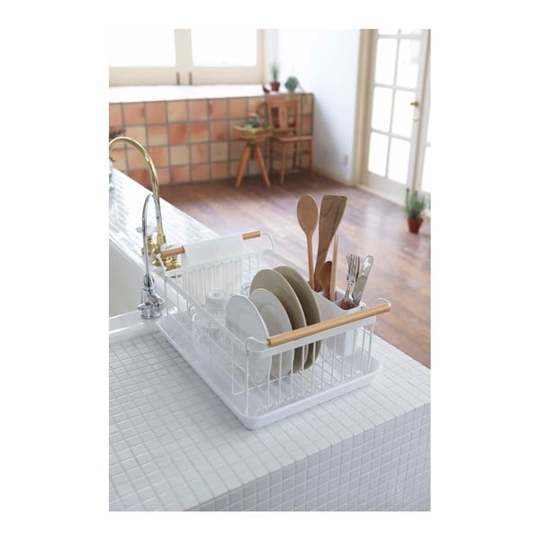 Žāvēšanas paliktnis ar dižskābarža koka detaļām YAMAZAKI Tosca-image-4