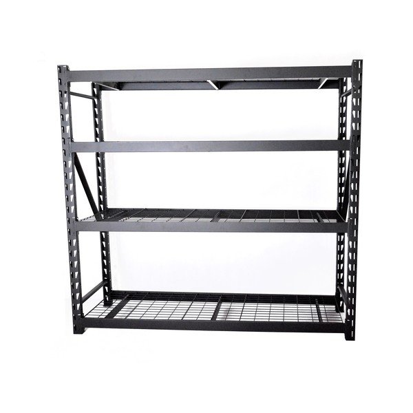 Melns metāla darbnīcas plaukts 196x183 cm – Rojaplast-image-1