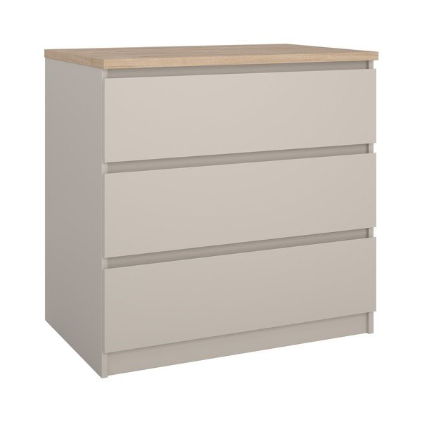Krēmkrāsas kumode 77x76x50 cm Naia – Tvilum