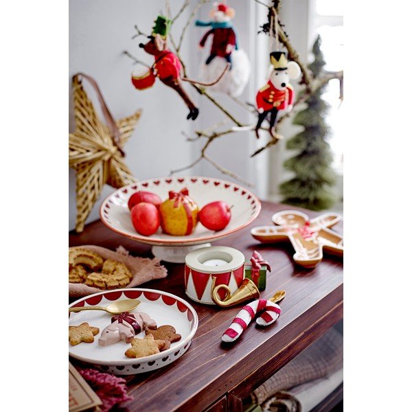 Krēmkrāsas māla bļodiņa ar Ziemassvētku motīvu Jolly – Bloomingville-image-1