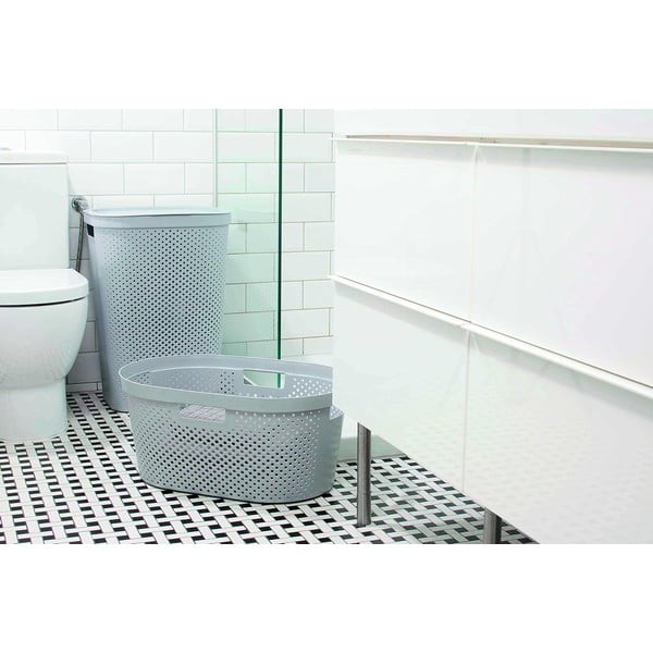 Pelēks veļas grozs Curver Infinity, 40 l-image-3