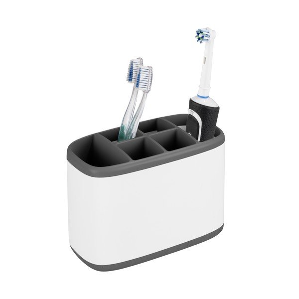 Balts plastmasas vannas istabas organizators kosmētikai – Wenko-image-1