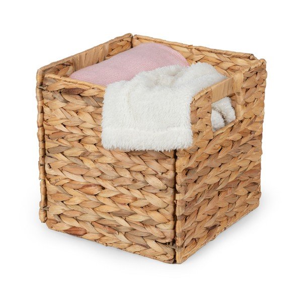Uzglabāšanas grozs no ūdens hiacintes 24x24x24 cm – Compactor-image-2