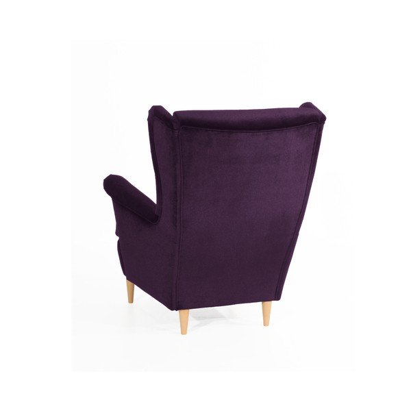 Violets krēsls ar gaiši brūnām kājām Max Winzer Clint Suede-image-1