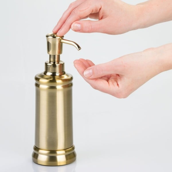 Nerūsējošā tērauda ziepju dozators zelta krāsā iDesign Sutton-image-1