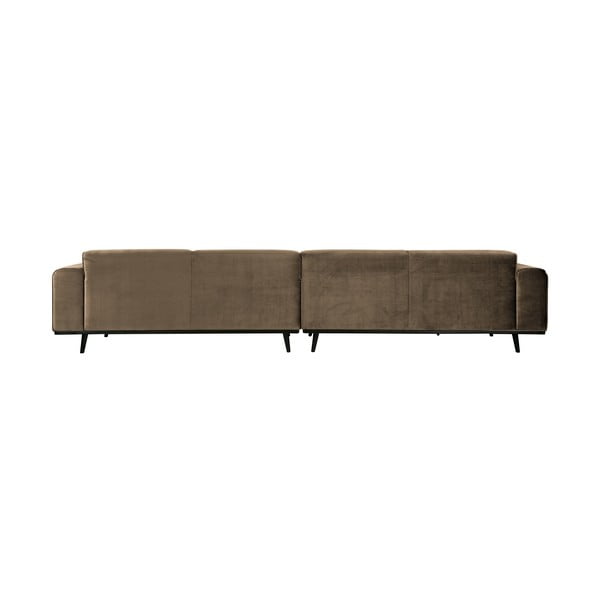 Brūns samta dīvāns BePureHome Statement, 372 cm-image-2