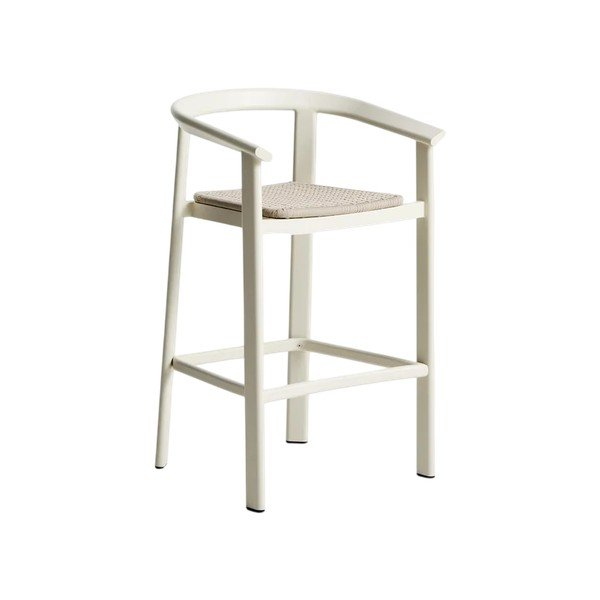 Krēmkrāsas masīvkoka dārza bāra krēsls Erice – Kave Home