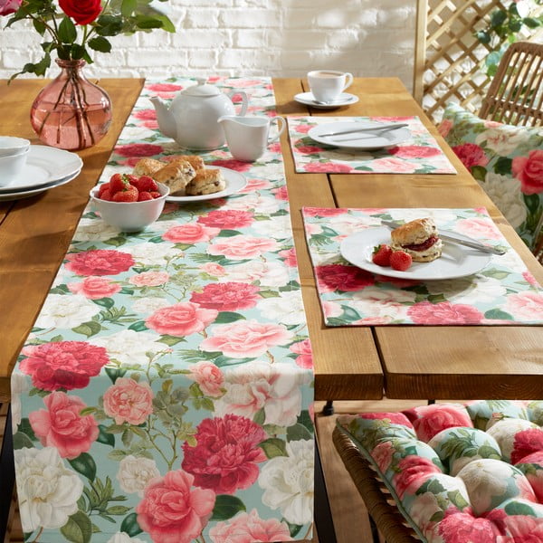 Kokvilnas galda celiņš 33x220 cm Rose Garden – RHS