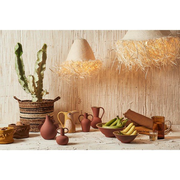 Krēmkrāsas piekaramā lampa ø 50 cm Palmeraie – Côté Table-image-1