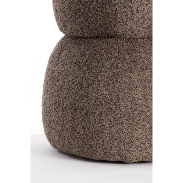 Brūns pufs no buklē auduma Leyla – Light & Living-image-4