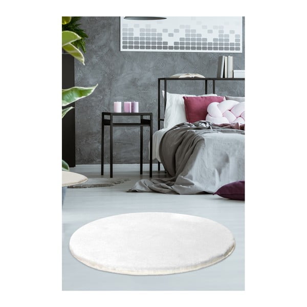 Balts paklājs Milano, ⌀ 90 cm