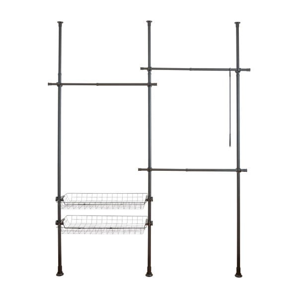 Melns metāla pagarināms drēbju pakaramais statīvs Herkules – Wenko-image-4