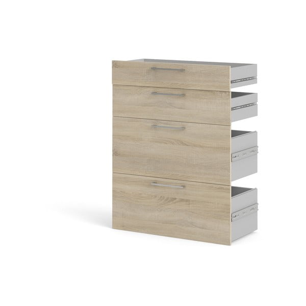 Dabīga toņa atvilktnes moduļu plauktu sistēmai ar ozolkoka imitāciju 84x105 cm Prima – Tvilum-image-2