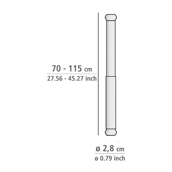 Balts vannas istabas izvelkamais stienis Wenko Luz, garums 70-115 cm-image-4
