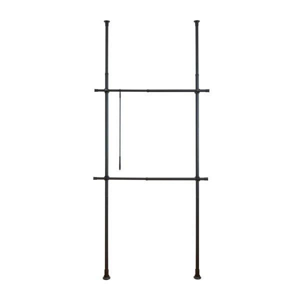 Melns metāla pagarināms drēbju pakaramais statīvs Herkules – Wenko-image-3