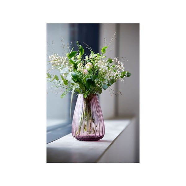 Rozā stikla vāze Bitz Kusintha, augstums 22 cm-image-4