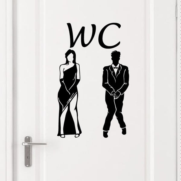 Ambiance uzlīme durvīm - WC Man Woman
