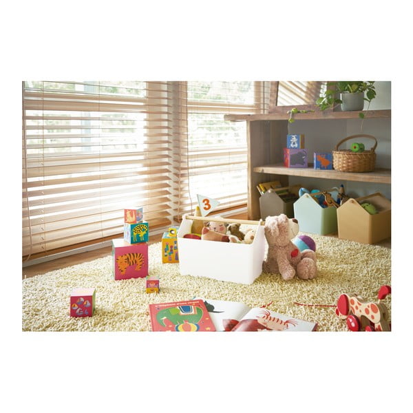 Balta/dabīga toņa plastmasas uzglabāšanas kaste 21x37x24 cm Favori – YAMAZAKI-image-3