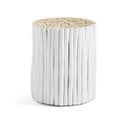 Balts tīkkoka sānu galdiņš Kave Home Filippo, ⌀ 35 cm