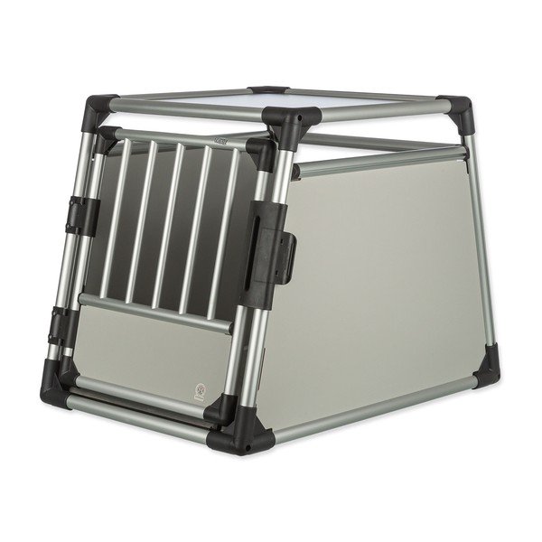 Sudraba krāsas mājdzīvnieku pārvadāšanas būris 65x63 cm Trixie M-L – Plaček Pet Products