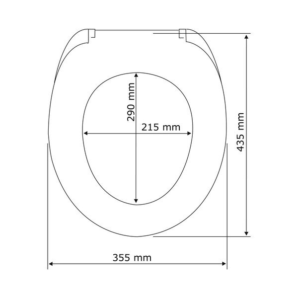 Balts tualetes poda sēdeklis ar vieglu aizvēršanu Wenko Santana, 44 x 37 cm-image-4