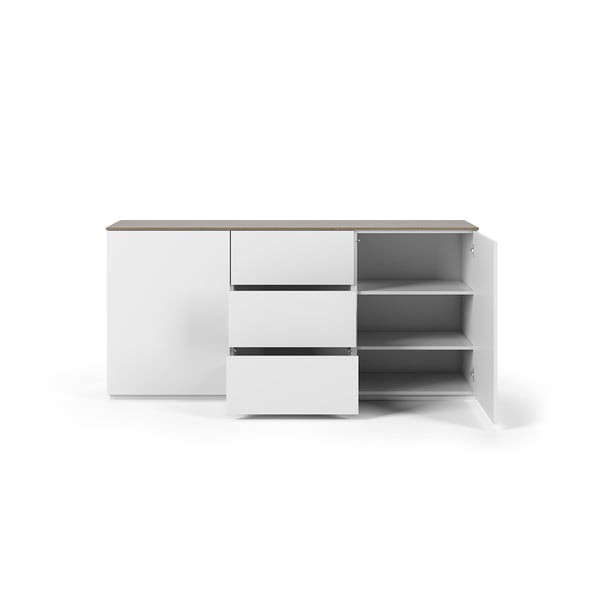 Balta kumode ar 3 atvilktnēm un 2 durvīm TemaHome Join-image-2