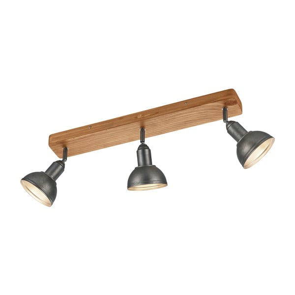 Tumši pelēka/dabīga toņa prožektora tipa lampa 11x58 cm Delhi – Trio