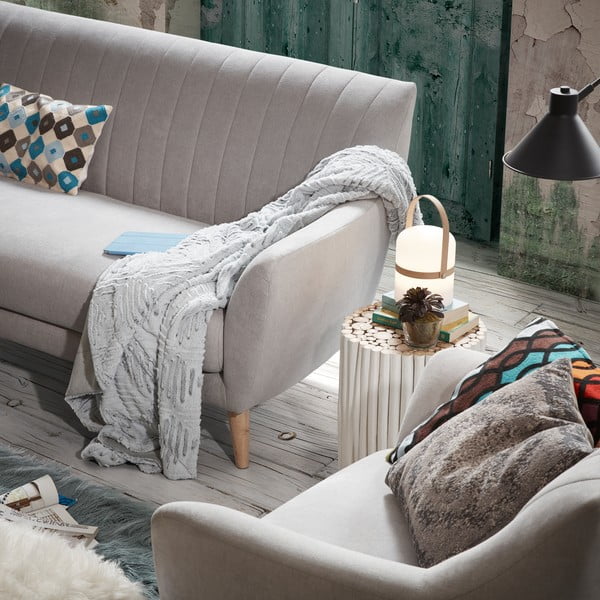 Balts tīkkoka sānu galdiņš Kave Home Filippo, ⌀ 35 cm-image-1