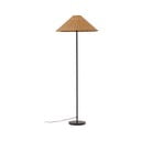 Melna/dabīga toņa stāvlampa ar rotangpalmas abažūru (augstums 154 cm) Urania – Kave Home