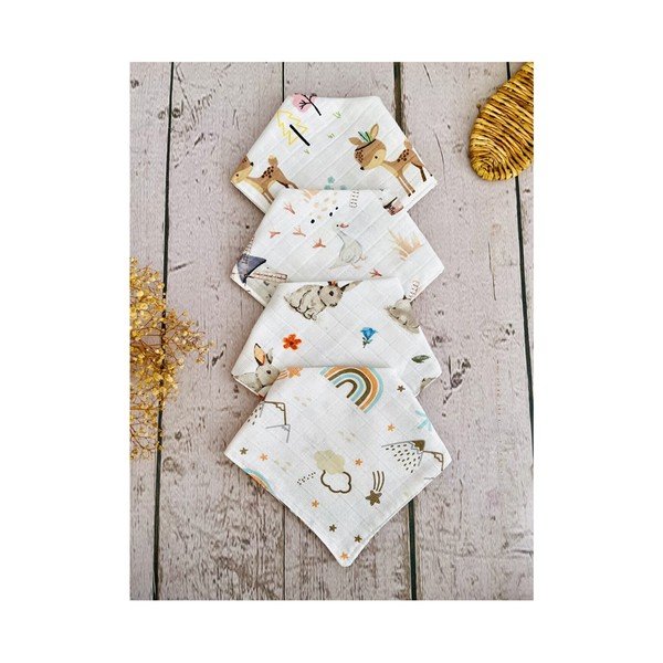 Balti muslīna krūšautiņi (4 gab.) Mila - Lydia&Co-image-1