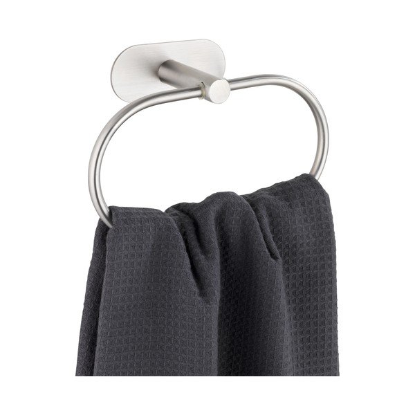 Matētas sudraba krāsas nerūsējošā tērauda pašlīmējošs dvieļu turētājs Orea – Wenko-image-2