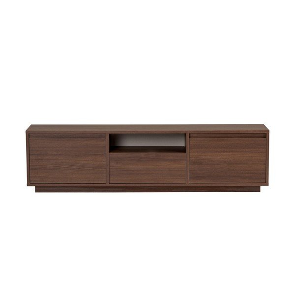 Tumša dabīga toņa TV galdiņš ar riekstkoka imitāciju 160x42x30 cm Sentinel – Kalune Design-image-4